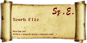Szerb Eliz névjegykártya